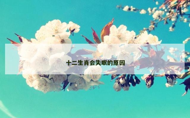 十二生肖会失眠的原因