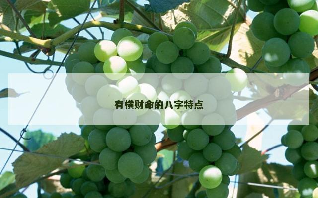 有横财命的八字特点