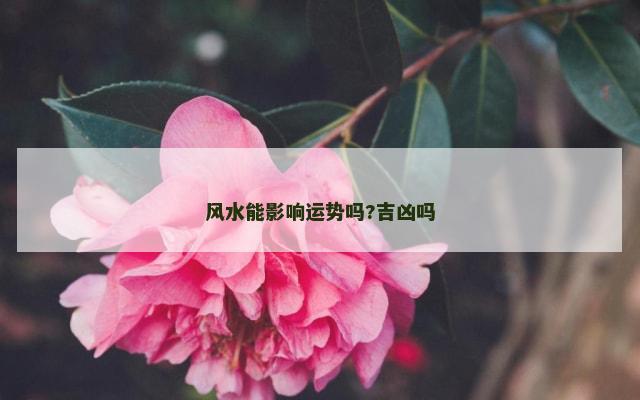 风水能影响运势吗?吉凶吗