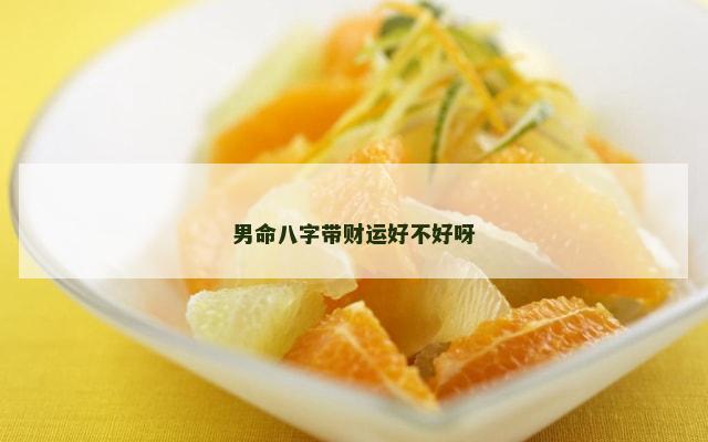 男命八字带财运好不好呀