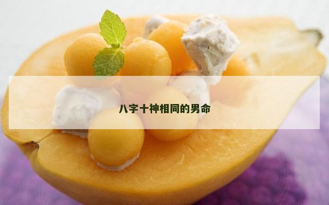 八字十神相同的男命