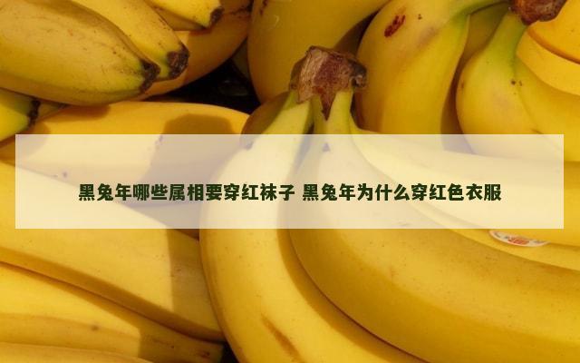 黑兔年哪些属相要穿红袜子 黑兔年为什么穿红色衣服