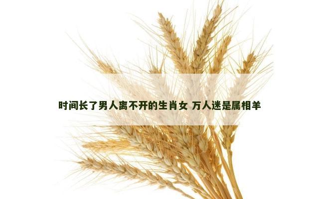 时间长了男人离不开的生肖女 万人迷是属相羊