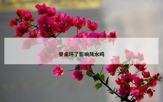 餐桌坏了影响风水吗