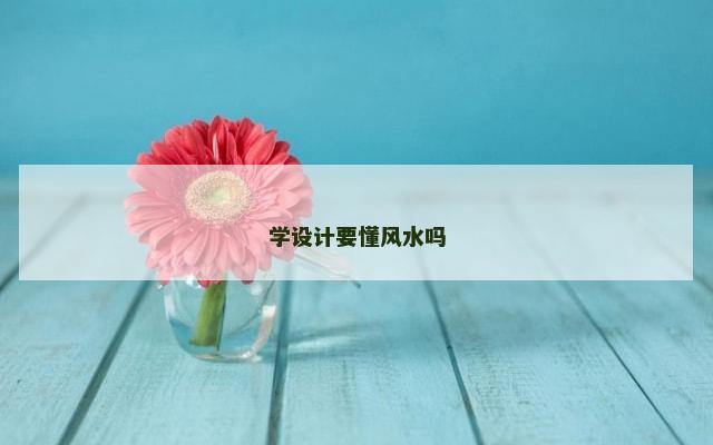 学设计要懂风水吗