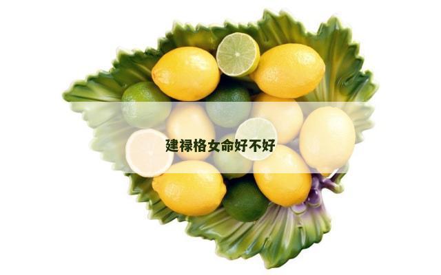 建禄格女命好不好
