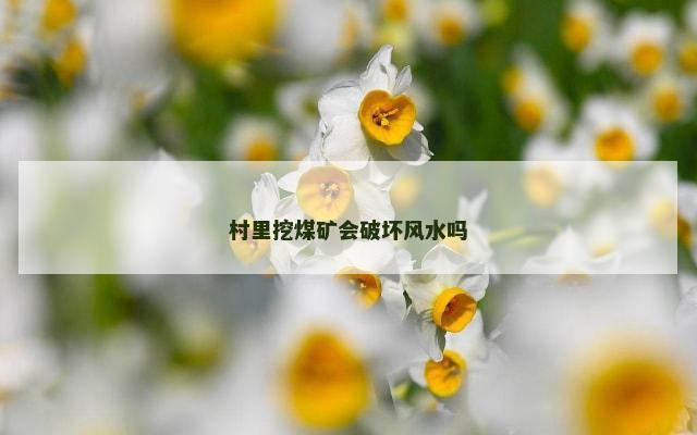 村里挖煤矿会破坏风水吗