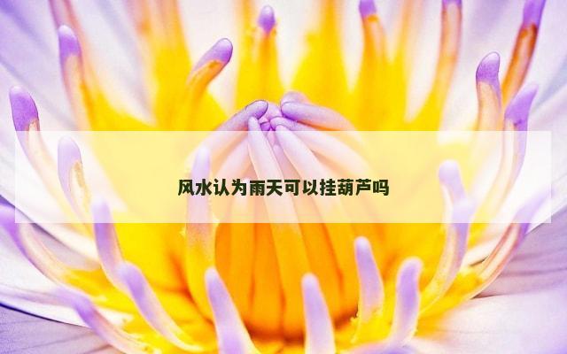 风水认为雨天可以挂葫芦吗