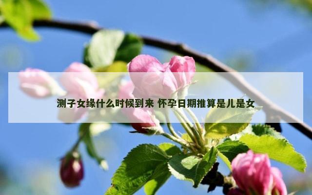 测子女缘什么时候到来 怀孕日期推算是儿是女