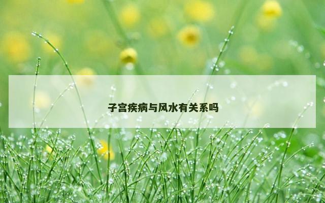 子宫疾病与风水有关系吗