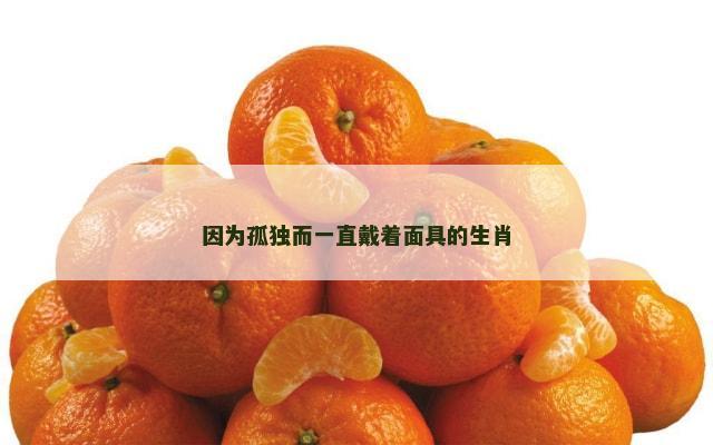 因为孤独而一直戴着面具的生肖