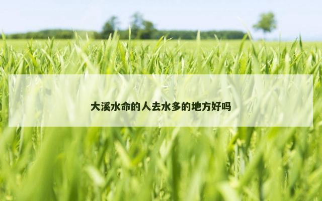 大溪水命的人去水多的地方好吗