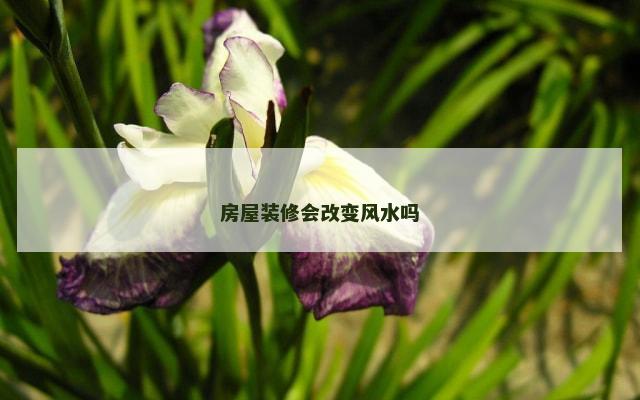 房屋装修会改变风水吗