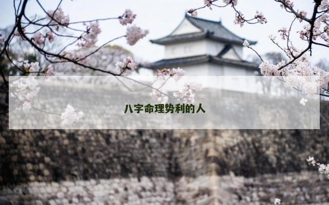 八字命理势利的人