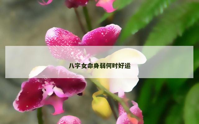 八字女命身弱何时好运