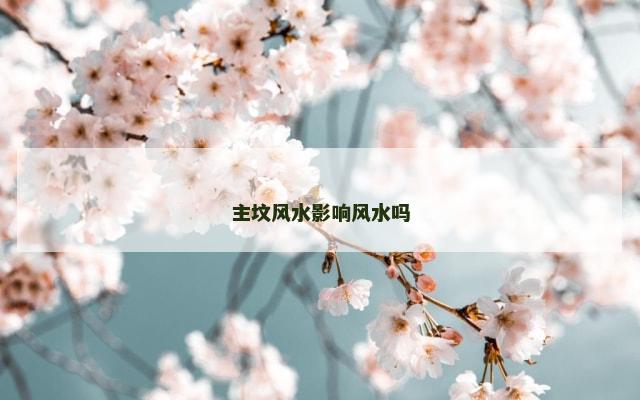 主坟风水影响风水吗