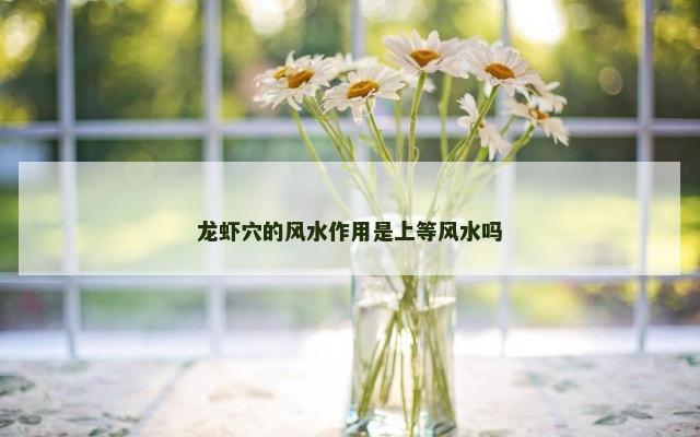 龙虾穴的风水作用是上等风水吗