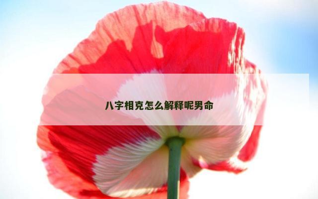 八字相克怎么解释呢男命