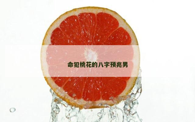 命犯桃花的八字预兆男