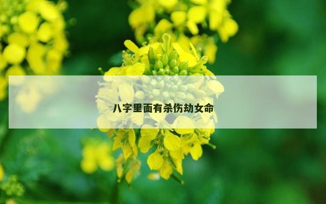 八字里面有杀伤劫女命