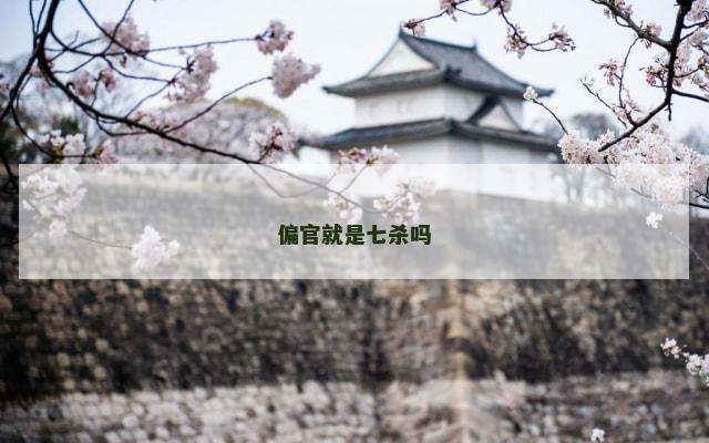 偏官就是七杀吗
