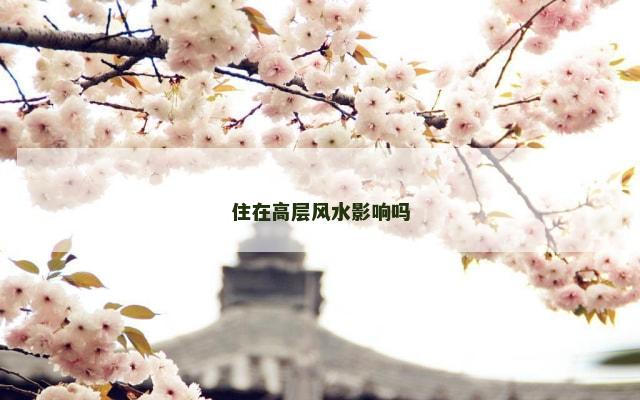 住在高层风水影响吗