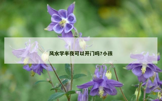 风水学半夜可以开门吗?小孩