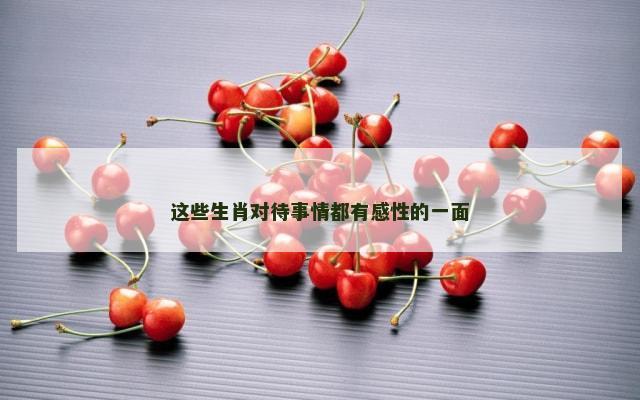 这些生肖对待事情都有感性的一面