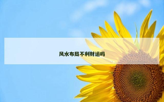 风水布局不利财运吗