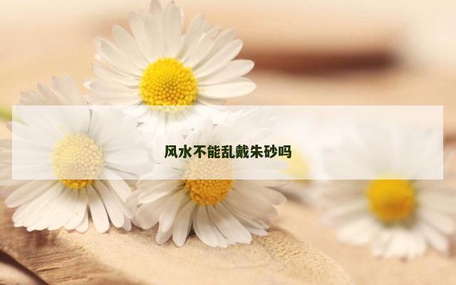 风水不能乱戴朱砂吗