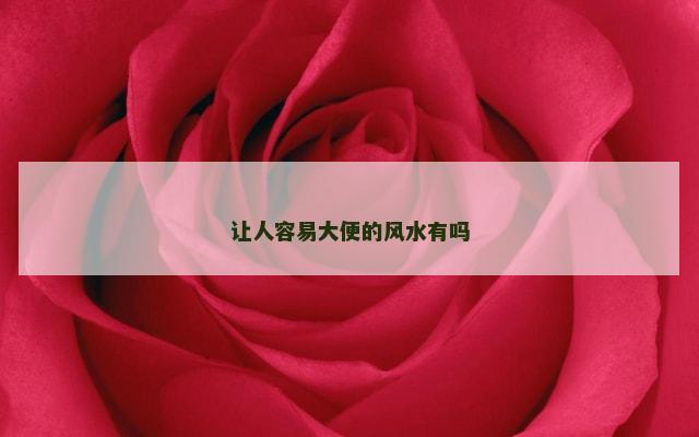 让人容易大便的风水有吗