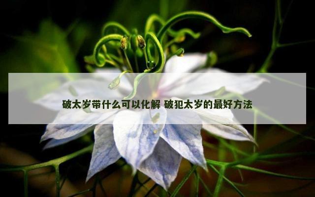破太岁带什么可以化解 破犯太岁的最好方法