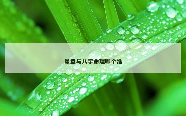星盘与八字命理哪个准