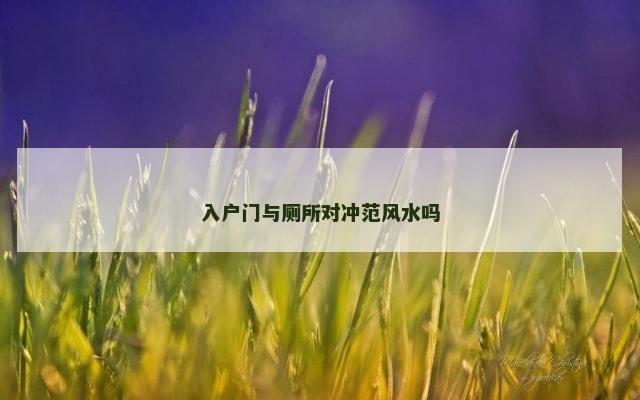 入户门与厕所对冲范风水吗