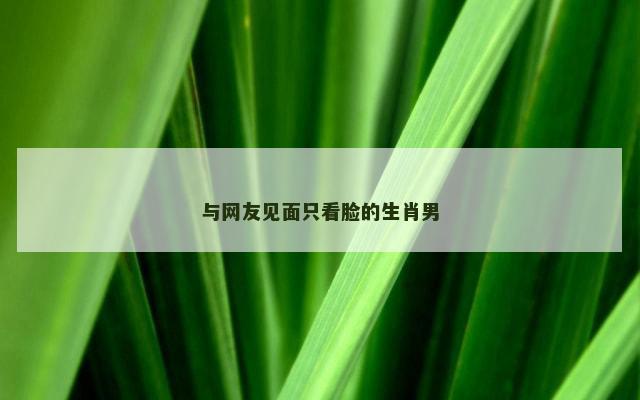 与网友见面只看脸的生肖男