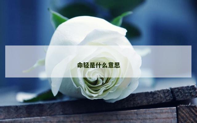 命轻是什么意思