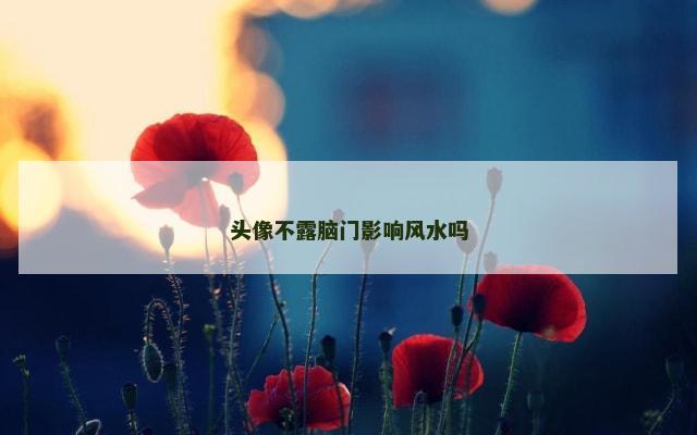 头像不露脑门影响风水吗
