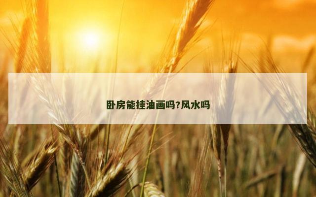卧房能挂油画吗?风水吗