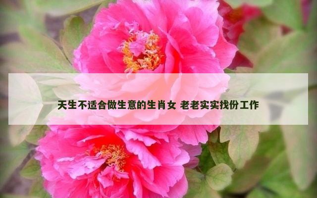 天生不适合做生意的生肖女 老老实实找份工作