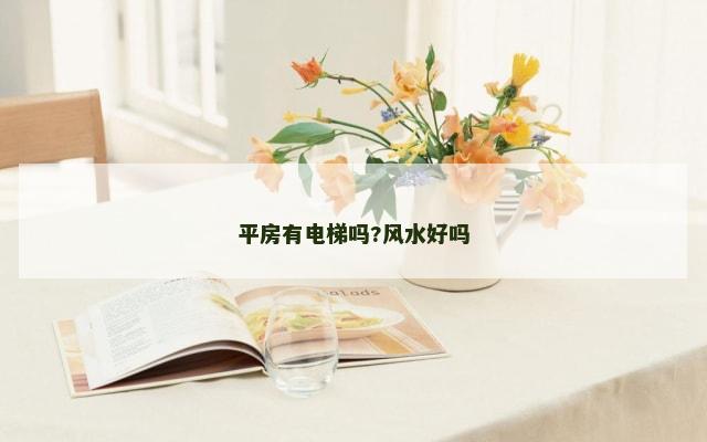 平房有电梯吗?风水好吗