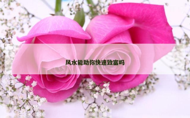 风水能助你快速致富吗