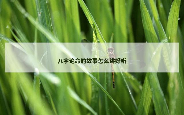 八字论命的故事怎么讲好听