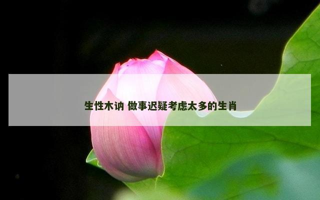 生性木讷 做事迟疑考虑太多的生肖