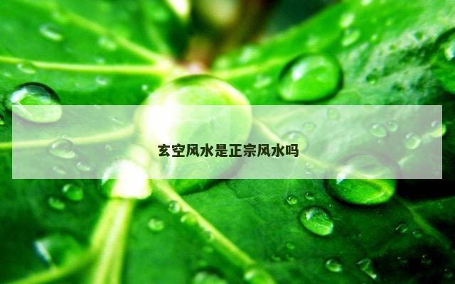 玄空风水是正宗风水吗