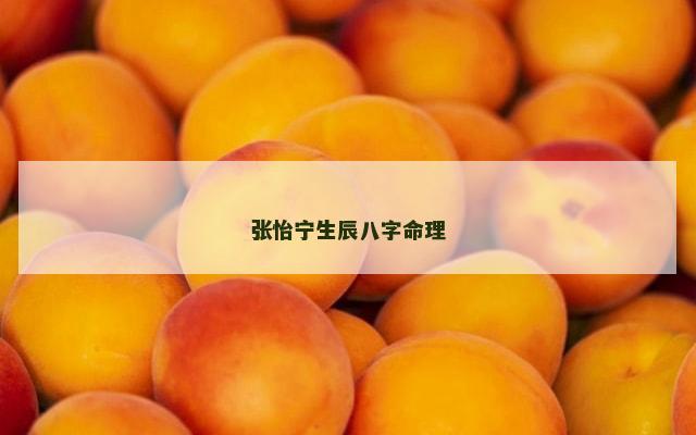 张怡宁生辰八字命理