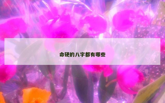 命硬的八字都有哪些