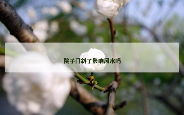 院子门斜了影响风水吗