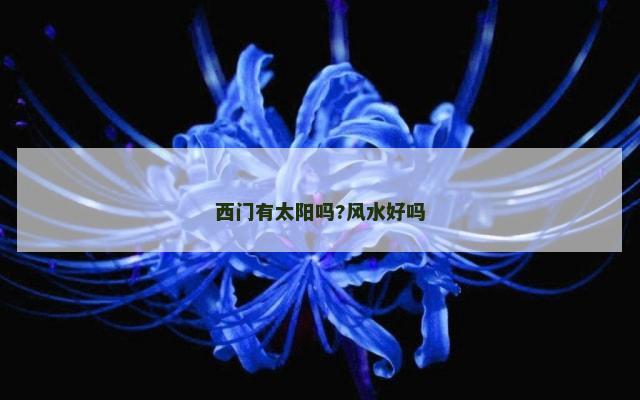 西门有太阳吗?风水好吗