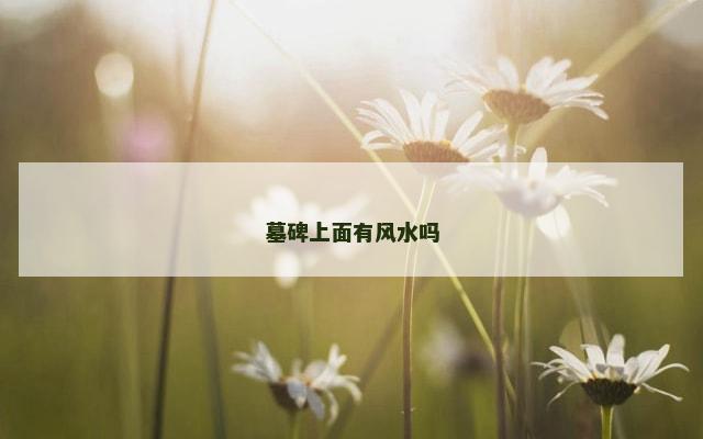墓碑上面有风水吗