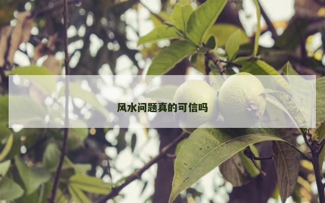 风水问题真的可信吗